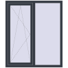 Ціноутворення Вікна 1240x1420 мм REHAU SYNEGO MD ANTHRACITE_GREY_STRUKTURAL з двох сторін