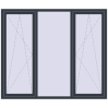 Ціноутворення Вікна 2000x1700 мм REHAU Euro 70 ANTHRACITE_GREY_STRUKTURAL ззовні