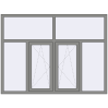Ціноутворення Вікна 2000x1500 мм Altest Pony 375 RAL 9007 Grey aluminium з двох сторін