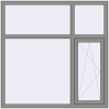 Ціноутворення Вікна 1500x1500 мм Altest Pony 375 RAL 9007 Grey aluminium з двох сторін