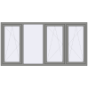 Ціноутворення Вікна 2400x1200 мм Altest Pony 375 RAL 9007 Grey aluminium з двох сторін