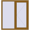 Ціноутворення Вікна 1280x1380 мм REHAU Euro 60 LIGHT_OAK ззовні