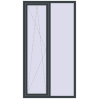 Ціноутворення Вікна 1200x2200 мм Altest Pony 375 RAL 7016 Anthracite grey з двох сторін