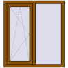 Ціноутворення Вікна 1000x1100 мм REHAU Euro 60 GOLDEN OAK ззовні