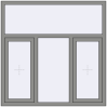 Ціноутворення Вікна 1500x1500 мм Altest Pony 375 RAL 9007 Grey aluminium з двох сторін