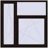 Ціноутворення Вікна 1500x1500 мм REHAU Euro 60 BLACK_BROWN з двох сторін