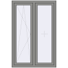 Ціноутворення Вікна 1000x1500 мм Altest Pony 375 RAL 9007 Grey aluminium з двох сторін