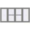 Ціноутворення Вікна 2400x1200 мм Altest Pony 375 RAL 9007 Grey aluminium з двох сторін