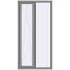 Ціноутворення Вікна 1000x2000 мм Altest Pony 375 RAL 9007 Grey aluminium з двох сторін