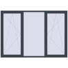 Ціноутворення Вікна 2400x1680 мм REHAU SYNEGO MD ANTHRACITE_GREY_STRUKTURAL з двох сторін