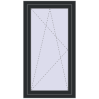 Ціноутворення Вікна 700x1300 мм REHAU Brillant-Design RAL 9017 Traffic black ззовні