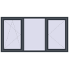 Ціноутворення Вікна 2000x1045 мм REHAU Euro 70 ANTHRACITE_GREY_STRUKTURAL з двох сторін