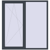 Ціноутворення Вікна 1600x1700 мм REHAU SYNEGO MD ANTHRACITE_GREY_STRUKTURAL з двох сторін
