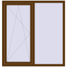 Ціноутворення Вікна 1350x1450 мм REHAU Euro 60 WALNUT з двох сторін