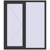 Ціноутворення Вікна 1300x1500 мм REHAU Euro 70 ANTHRACITE_GREY_GLATT з двох сторін