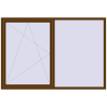 Ціноутворення Вікна 2200x1500 мм REHAU Euro 70 WALNUT з двох сторін