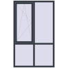 Ціноутворення Вікна 1240x2000 мм REHAU Euro 70 ANTHRACITE_GREY_STRUKTURAL з двох сторін
