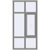 Ціноутворення Вікна 1000x2000 мм Altest Pony 375 RAL 9007 Grey aluminium з двох сторін
