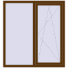 Ціноутворення Вікна 1300x1400 мм REHAU Euro 60 WALNUT з двох сторін