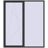 Ціноутворення Вікна 2000x2300 мм REHAU Euro 70 ANTHRACITE_GREY_GLATT з двох сторін