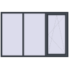 Ціноутворення Вікна 2100x1400 мм REHAU Euro 60 ANTHRACITE_GREY_STRUKTURAL ззовні