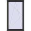 Ціноутворення Вікна 1000x1750 мм REHAU Euro 70 ANTHRACITE_GREY_GLATT з двох сторін
