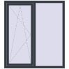 Ціноутворення Вікна 1300x1450 мм REHAU Euro 60 ANTHRACITE_GREY_STRUKTURAL з двох сторін