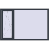 Ціноутворення Вікна 1800x1180 мм REHAU Euro 60 ANTHRACITE_GREY_STRUKTURAL з двох сторін