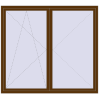 Ціноутворення Вікна 2000x1800 мм REHAU Euro 60 WALNUT з двох сторін
