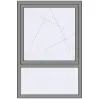 Ціноутворення Вікна 1000x1500 мм Altest Pony 375 RAL 9007 Grey aluminium з двох сторін