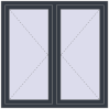 Ціноутворення Вікна 1300x1300 мм REHAU Euro 60 ANTHRACITE_GREY_STRUKTURAL з двох сторін