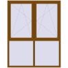 Ціноутворення Вікна 1750x2200 мм REHAU Brillant-Design GOLDEN OAK з двох сторін
