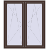 Ціноутворення Вікна 1250x1500 мм Altest Pony 375 RAL 8017 Chocolate brown з двох сторін