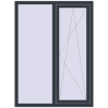 Ціноутворення Вікна 1140x1537 мм REHAU Euro 70 ANTHRACITE_GREY_STRUKTURAL з двох сторін