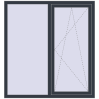 Ціноутворення Вікна 1400x1500 мм REHAU SYNEGO MD ANTHRACITE_GREY_STRUKTURAL з двох сторін