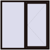 Ціноутворення Вікна 1500x1500 мм REHAU Euro 60 BLACK_BROWN з двох сторін