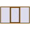 Ціноутворення Вікна 2460x1400 мм REHAU Euro 70 GOLDEN OAK з двох сторін