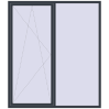 Ціноутворення Вікна 2000x2300 мм REHAU Brillant-Design ANTHRACITE_GREY_STRUKTURAL з двох сторін