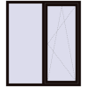 Ціноутворення Вікна 1400x1600 мм REHAU Brillant-Design BLACK_BROWN з двох сторін