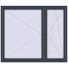 Ціноутворення Вікна 1740x1470 мм REHAU SYNEGO MD ANTHRACITE_GREY_STRUKTURAL з двох сторін