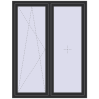 Ціноутворення Вікна 1350x1750 мм REHAU SYNEGO MD ANTHRACITE_GREY_GLATT з двох сторін