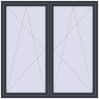 Ціноутворення Вікна 1800x1800 мм REHAU Euro 70 ANTHRACITE_GREY_STRUKTURAL з двох сторін