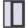 Ціноутворення Вікна 800x1010 мм REHAU Euro 60 ANTHRACITE_GREY_GLATT з двох сторін