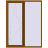 Ціноутворення Вікна 1500x1950 мм REHAU Euro 70 GOLDEN OAK ззовні