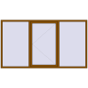 Ціноутворення Вікна 2600x1450 мм REHAU Euro 70 GOLDEN OAK ззовні