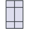 Ціноутворення Вікна 1240x2000 мм REHAU Euro 70 ANTHRACITE_GREY_STRUKTURAL з двох сторін