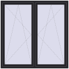 Ціноутворення Вікна 1700x1700 мм REHAU Brillant-Design BLACK_ULTI-MATT з двох сторін