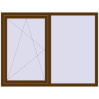 Ціноутворення Вікна 1600x1220 мм REHAU Euro 60 WALNUT з двох сторін