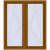 Ціноутворення Вікна 1300x1500 мм REHAU Brillant-Design GOLDEN OAK з двох сторін