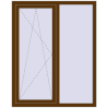 Ціноутворення Вікна 1180x1480 мм REHAU Brillant-Design WALNUT з двох сторін